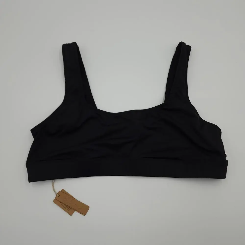 Skims Swim Tank Bikini Top in Onyx Size 2X